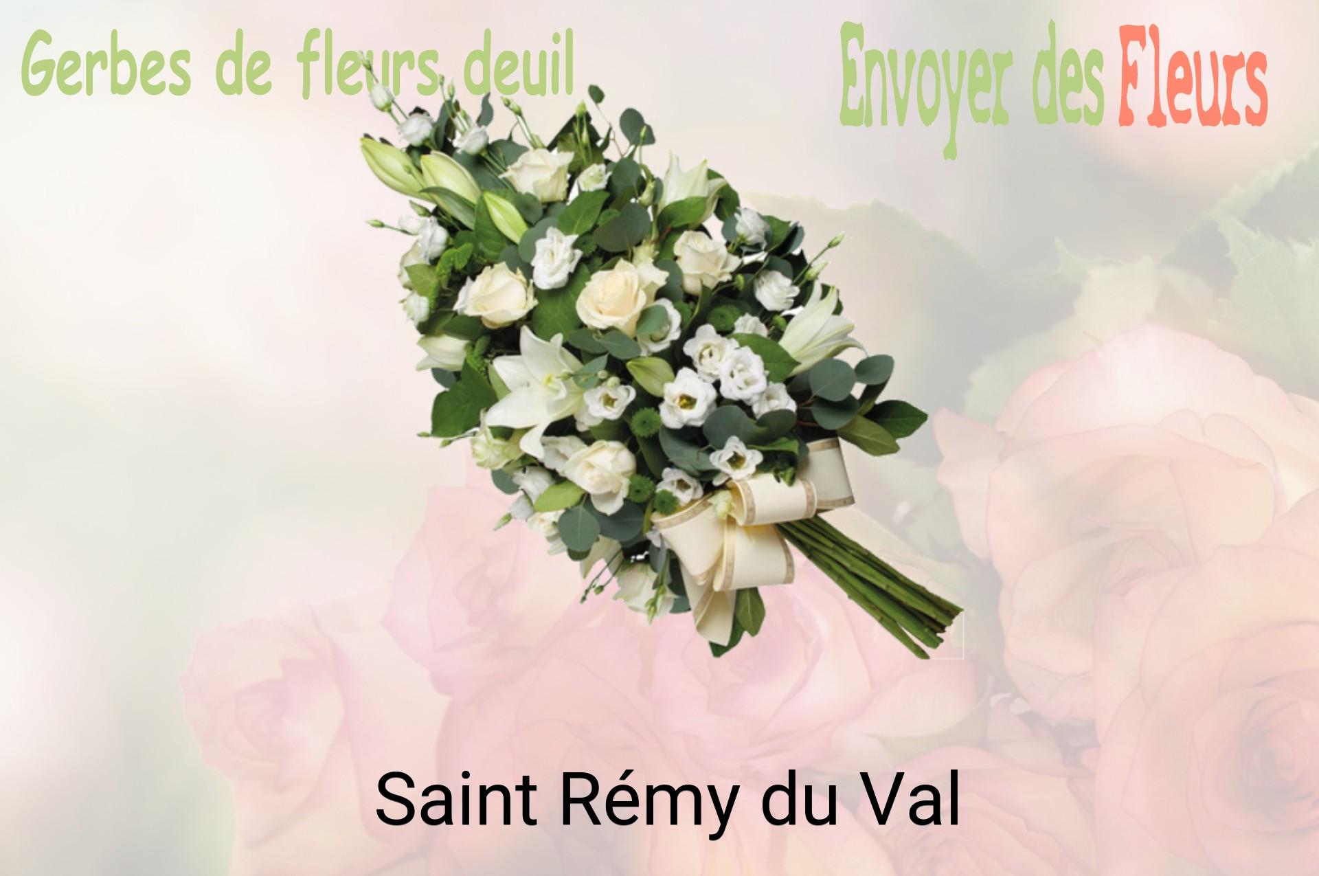 Gerbe de fleurs de deuil livrée à Saint-Rémy-du-Val